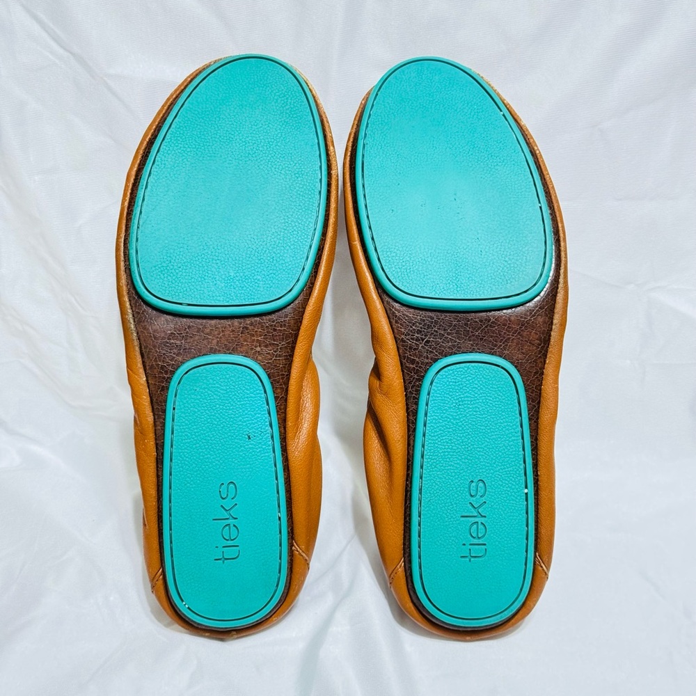 Tieks Chestnut and Teal Flats - Picture 7 of 7